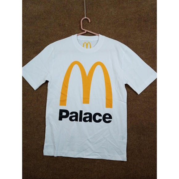 Palace McDonald's Shirt Mens Small White Logo Graphic Tee Collab Skateboard 2023 - Picture 1 of 8